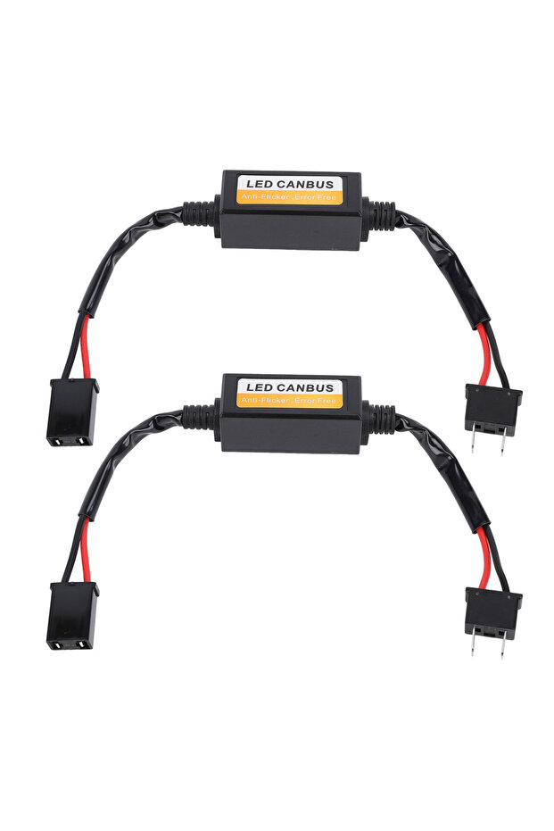 black 2PCS H7 Car LED Headlight Decoder Water Resistant Plug and Play Anti Flicker Canbus Error Deco