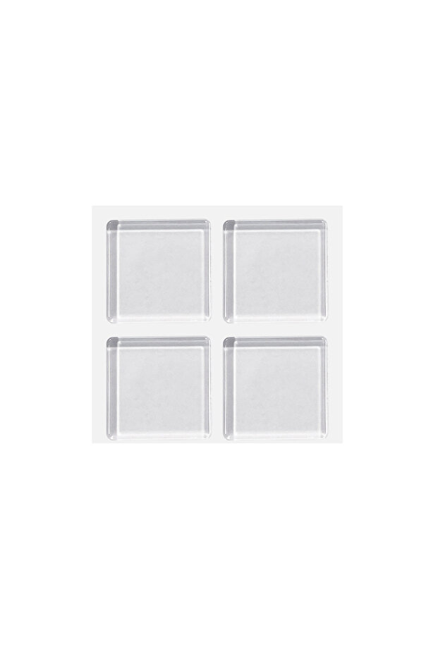 4pcs 40X40X5mm Square 4/12pcs Clear Silicone Anti Vibration Non-Slip Pad Table Foot Anti-moving Mat