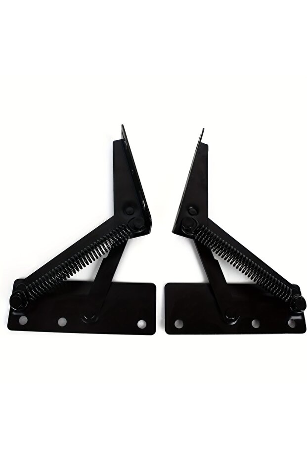 2PCS 2 Pcs Heavy Duty Steel Spring Hinge - 80 Degree Folding Lift Top For Cabinet Doors, Sofa Bed &