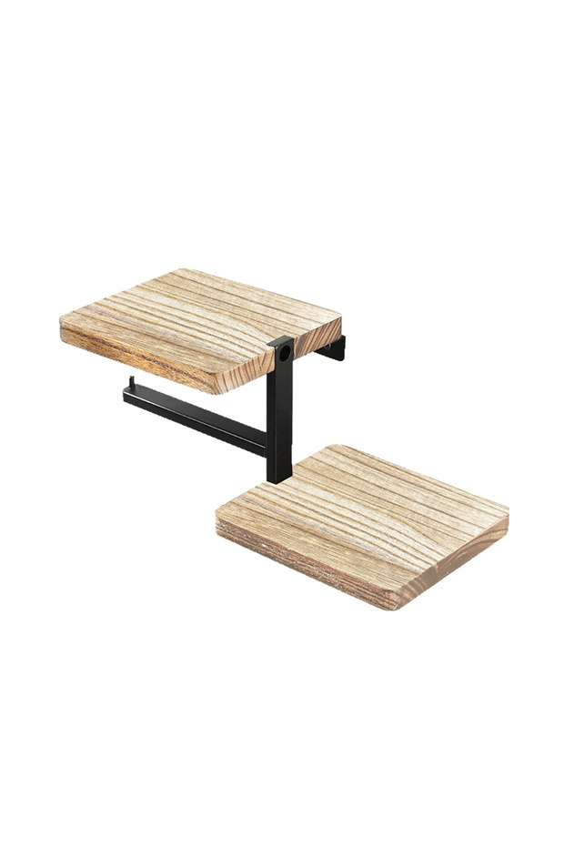 A 1pcs Wooden Paper Towel Holder Space Saving Countertop Organizer with Vertical Paper Towel Storag.