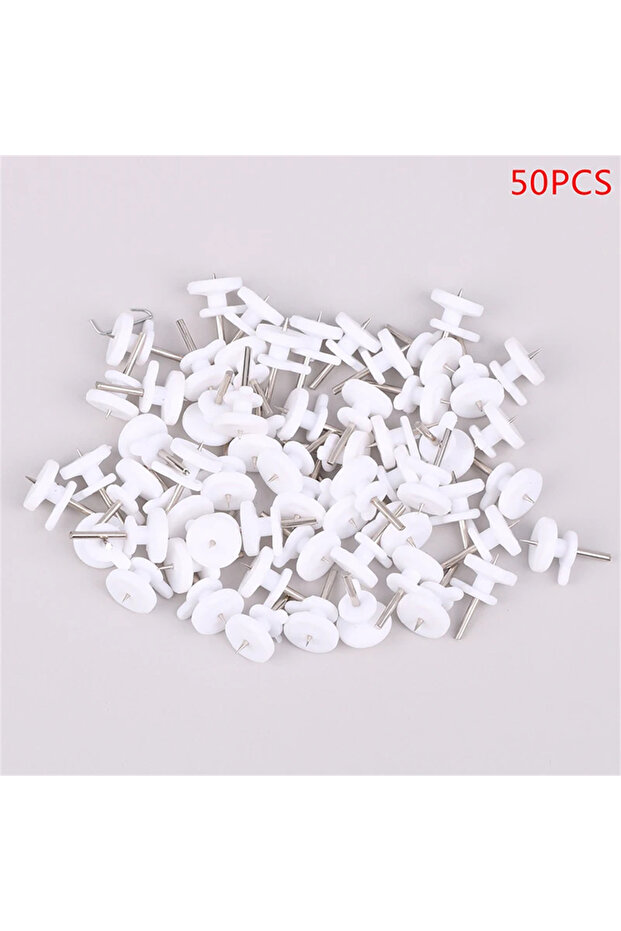 white 50 Pcs Mini Wedding Invisible Non-marking Nails Wall Hanging Picture Frame Holder Photo Hanger