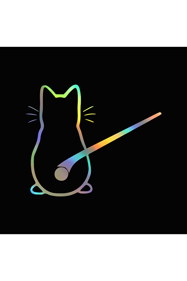 G030A3 laser 26x21cm Funny Cat Car Sticker For Rear Window Decor Auto Decoration Kitty Decal Car Bod