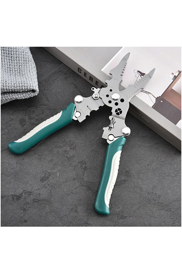 أداة تعرية الأسلاك القابلة للطي بتصميم بكرة، أداة متعددة الوظائف لتقسيم الأسلاك ولفها... - 4