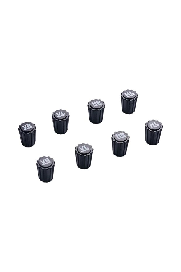 8pcs 8Pcs Tire Valve Stem Caps Dustproof Wheel Air Valve Covers With VR VL HR HL Printing ABS Plasti