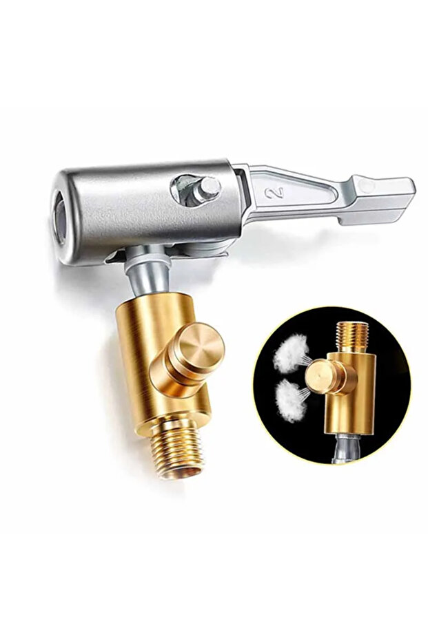 Deflatable Portable Tire Nozzle Clamp Inflatable Pump Connector Car Tire Air Chuck Inflator Compress