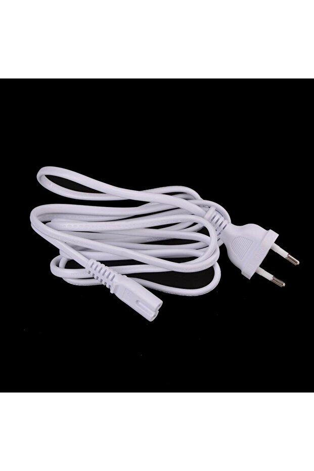 1 Pcs White 1.5M 2-Prong Pin AC EU Power Supply Cable High Quality Cord Lead Wire Power Cord For ...