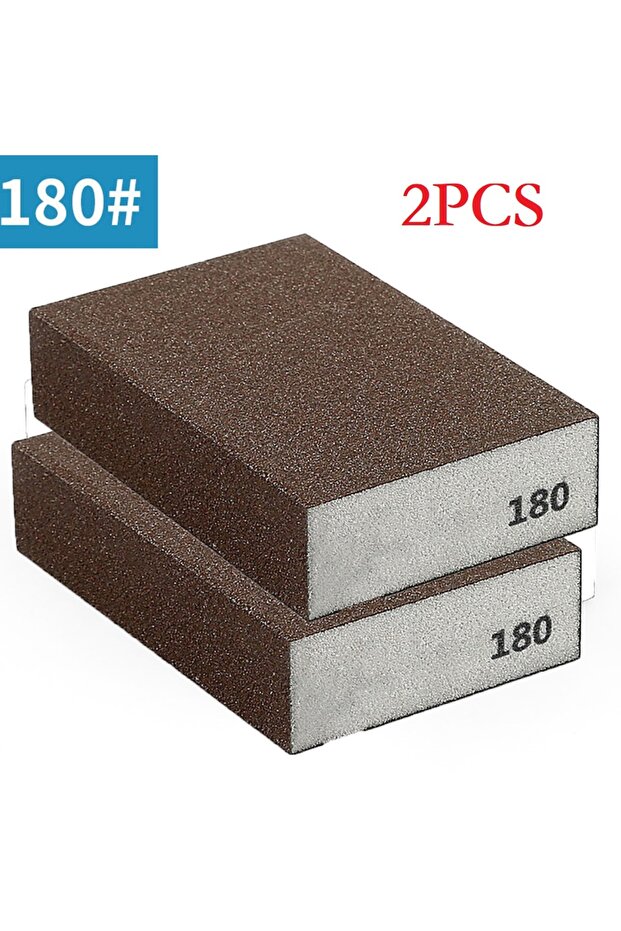 2PCS 180Grit 2pcs Sponge Sanding Block Sandpaper Sponge Pads 60-320grit Grinding Pads For Metal Wood