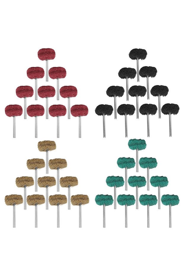 40pcs 40pcs Mini Drill Abrasive Brush Nylon Buffing Polishing Wheel With 3mm Shank 80-300Grit For D