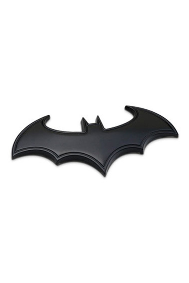 Black 3D Metal Cartoon Bat Black Car Body Sticker Emblem Badge Rear Tail Trunk Decal Motorcycle Car