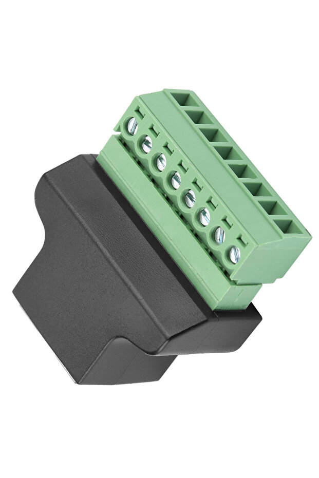 Multicolor Ethernet RJ45 Female To Screw Terminal 8 Pin CCTV Digital DVR Adapter Connector