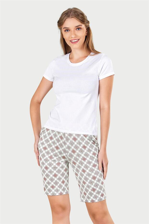 Women's Green Viscose Pocketed Shorts