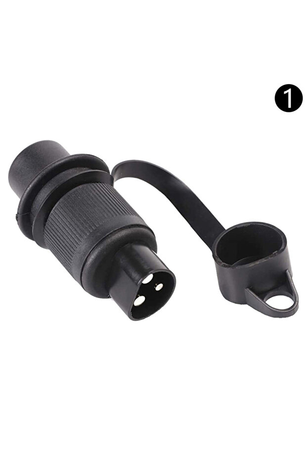 2 3 Pin Trailer Socket Connectors Round 3 Pole Plug-in Trailer Tractor Plug For Electrical Caravan .