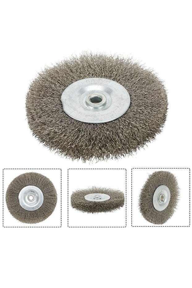 1Pc 3 Inch Crimped Stainless Steel Wire Wheel Brush Bench Grinder Abrasive Tool 13mm Hole For Deb...