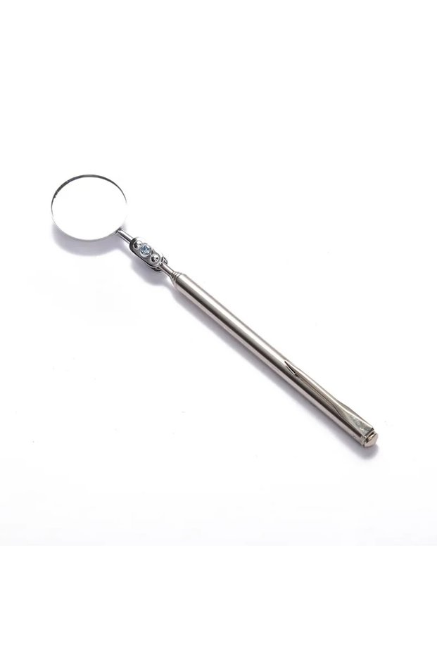 Silver Portable Car Angle Observation Pen Car Telescopic Detection Lens Inspection Mirror Inspection