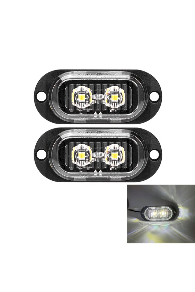 White 2PCS 12V 24V Truck Position LiGhts Car Side Marker Lamps LED SiGnaL LiGht TraiLer LiGhts Indic