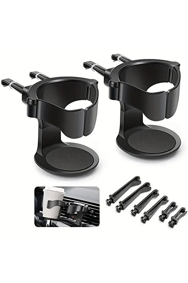 2pcs Car Air Vent Drink Cup Bottle Holder Auto Drink Rack Stand for Water Bottles & Ashtray Multifun