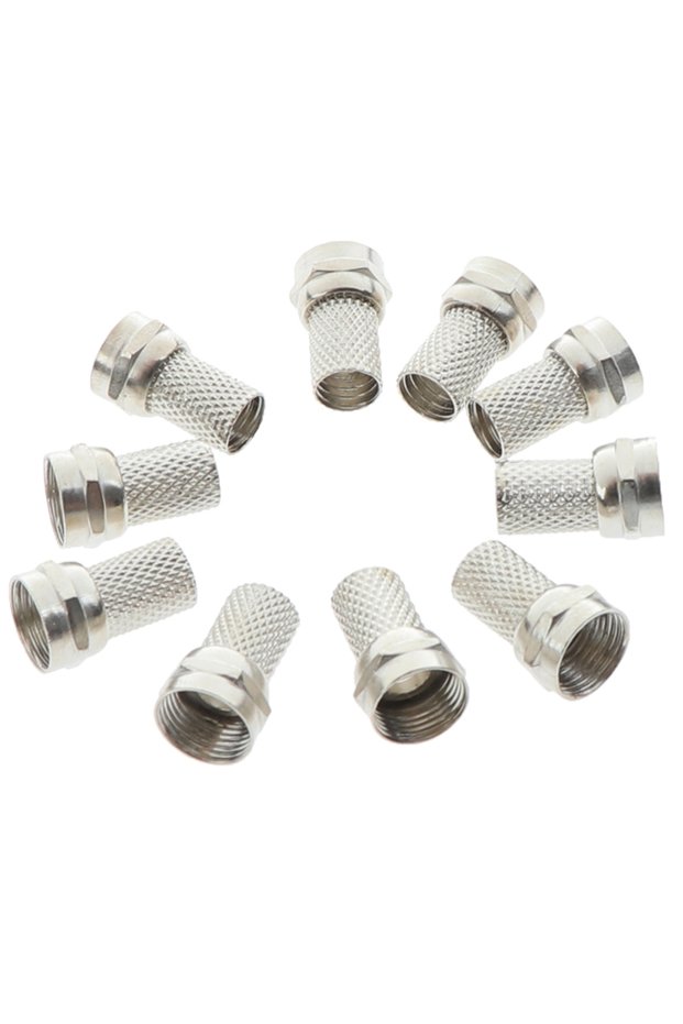 10Pcs Brand New 75-5 F Connector Screw On Type For RG6 Satellite TV Antenna Coax Cable