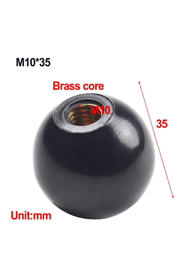 مقبض كروي أسود M10-35، مقبض كروي M4-M12، مقبض ذراع من الباكليت، صامولة كروية، ماك