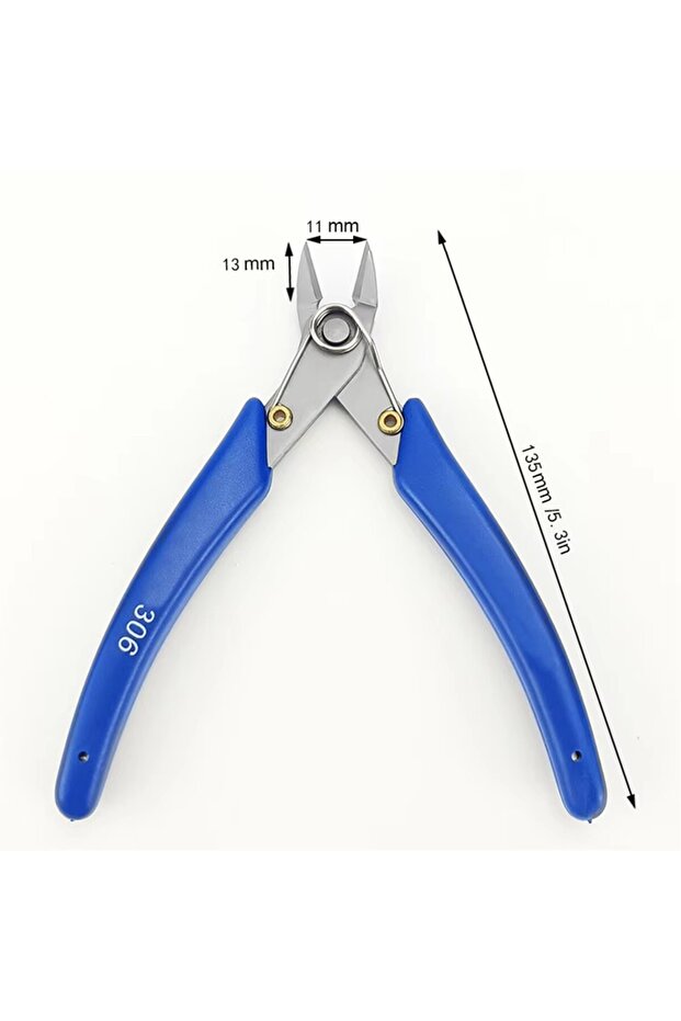 306 Bomurphy Flush Cutter, Wire Cutter, Micro Cutter Stainless Steel Side Cutter, Spring-loaded Sili