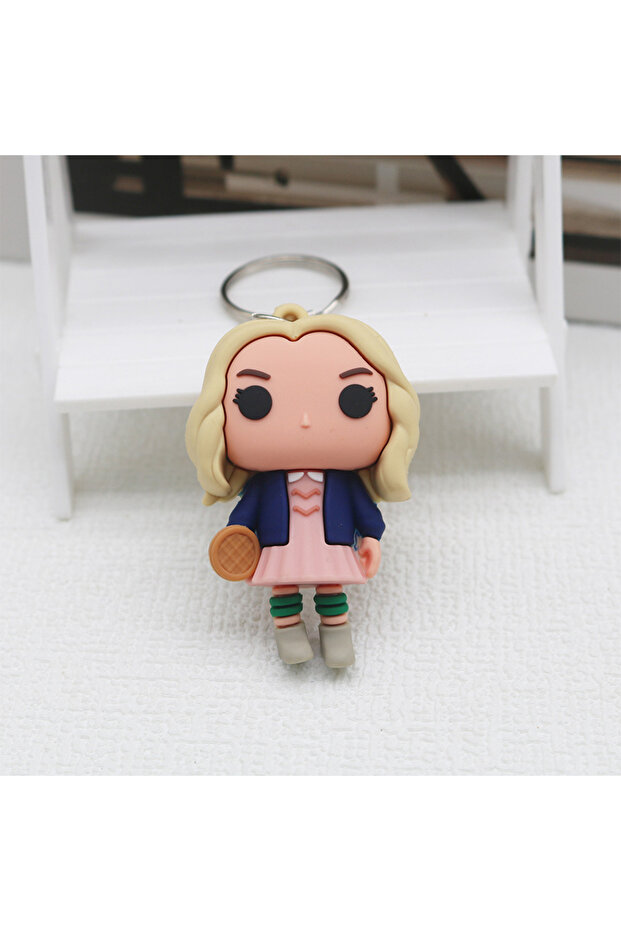 opp bag Pop Pocket Pop Eleven Stranger Keychain Robin Barb Steve Dustin Key Ring Chain Model Toy Ad