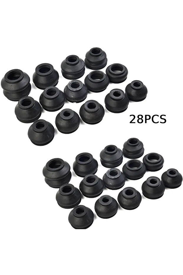 28pcs Ball Boot Suspension Steering Dust Cover Track Tie Rod Linkage Kit Tie Rod End And Ball D...