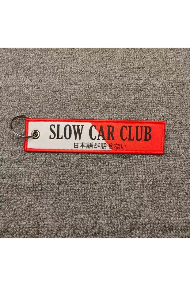 B JDM Embroidery Keyring Car Keychain Key Tag Lanyard Gift Slow Car Club Racing Japan Drift Club Mo.