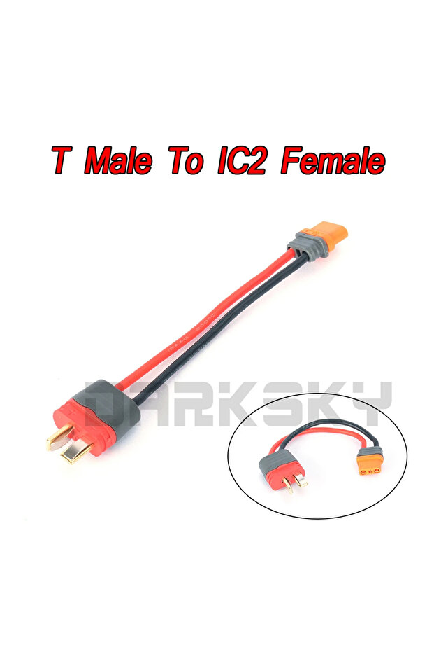 T M To IC2 F Battery Adapter Cable XT60 To IC2 Cable Plug Male/Female Replacement Parallel Connector