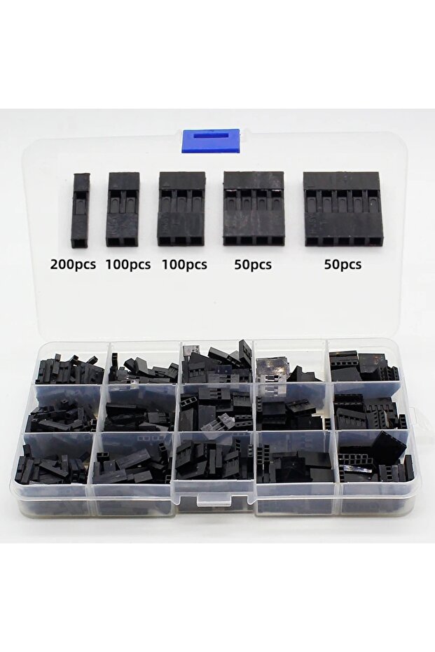 500pcs in box 500pcs with box 2.54mm Pitch 1P/2P/3P/4P/5Pin Dupont Housing Plastic Shell Terminal Ju