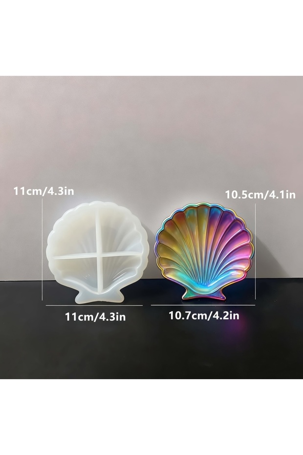1pc- Shell mold 1 piece of silicone shell resin mold, DIY handicraft jewelry storage box, soap dish