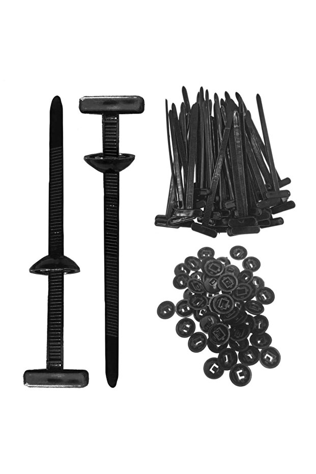 Car Repair Cable Tie Buckle 100X Cable Tie Holders UV-Resistant Nylon Buckle Heavy Duty Multipurp...