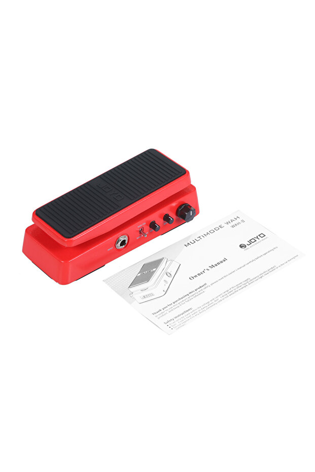 Red 2-In-1 Electric Guitar Tones Effect Pedal with Adjustable Tones and Volumes Wah-Wah Pedal for El