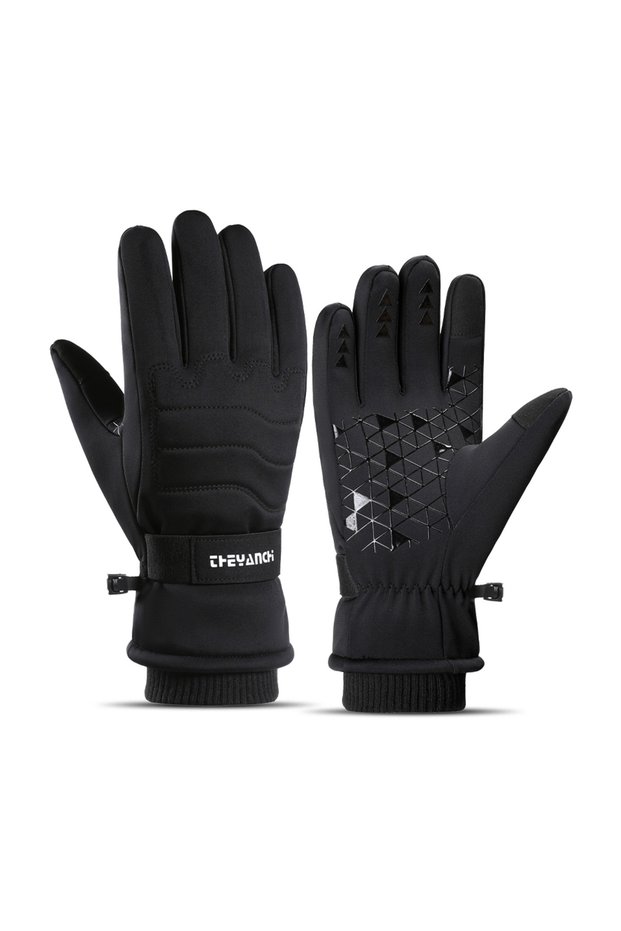 L Black KoKossi Cold Winter Gloves Waterproof Cycling Gloves Touch Screen Fleece Gloves Snowboard Mo