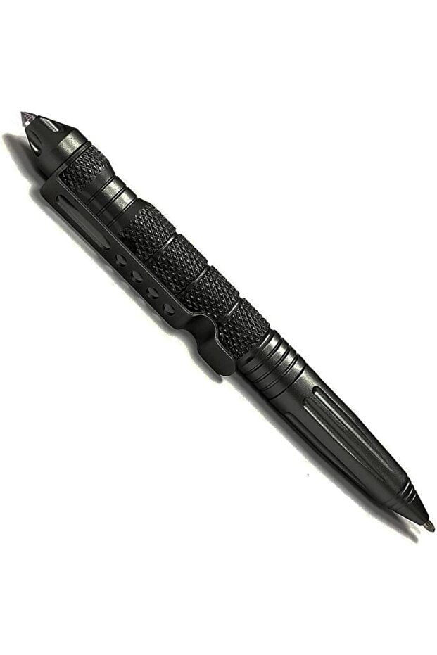 black Tactical Pen Aluminum Alloy Outdoor Camping Security Survival Tools Emergency Glass Breaker Pe