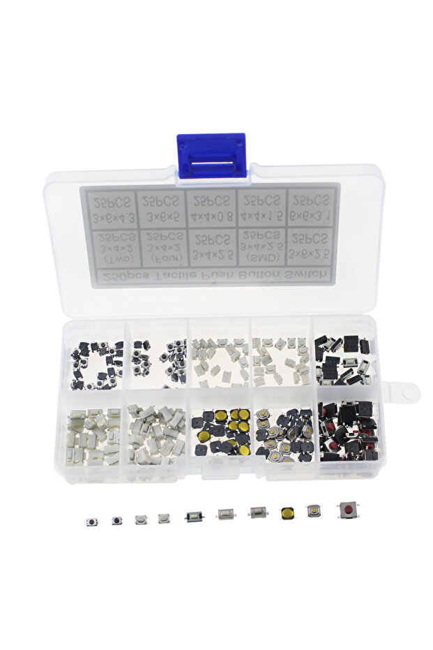 250 قطعة 10 أنواع اللمس مفتاح بـزر دفع سيارة التحكم عن بعد مفاتيح زر اللمس Microswitch - 2