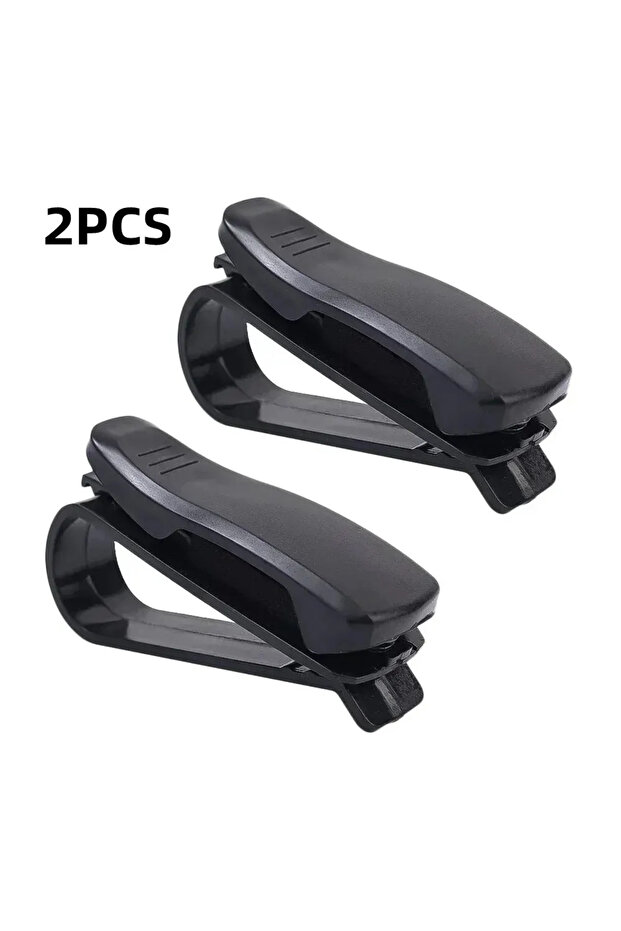 2PCS Black 2PCS Universal Car Auto Sun Visor Glasses Box Sunglasses Clip Card Ticket Holder Fastener