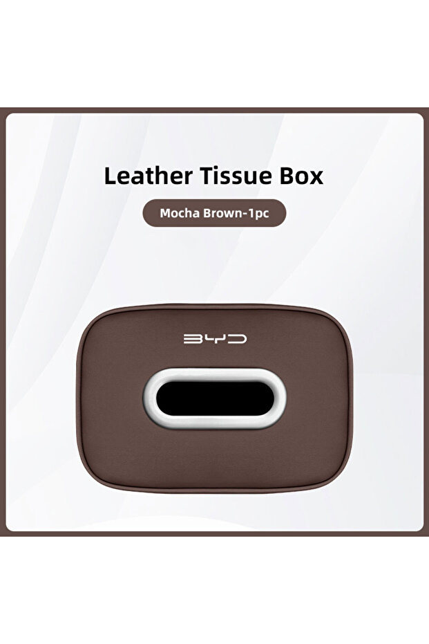 H- Brown High-capacity Car Interior Tissue Box Kleenex Storage Bag Accessories For BYD Tang E6 F3 At