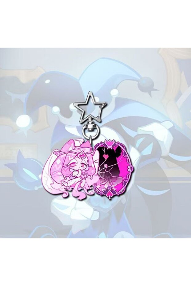 A69B Game Cookie Run: Kingdom Cosplay Keychain Acrylic Pendant Key Chain Keyring Kawaii Ornament Bac