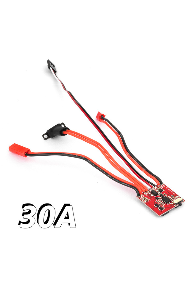 وحدة تحكم إلكترونية في السرعة (ESC) صغيرة الحجم طراز A-30A بقوة 20A و30A للسيارات الصغيرة التي تعمل بالتحكم عن بعد بمقياس 1/18 و1/24 و1/28