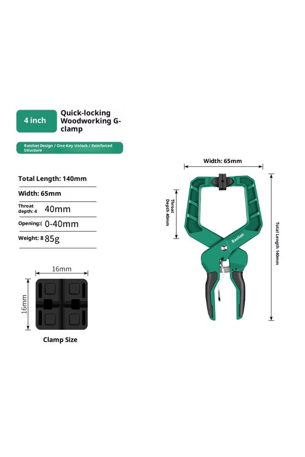 4 inches Quick Clamp 1pcs Heavy Duty C Locking Resin Woodworking High-tech Vise Pliers Grip Welding
