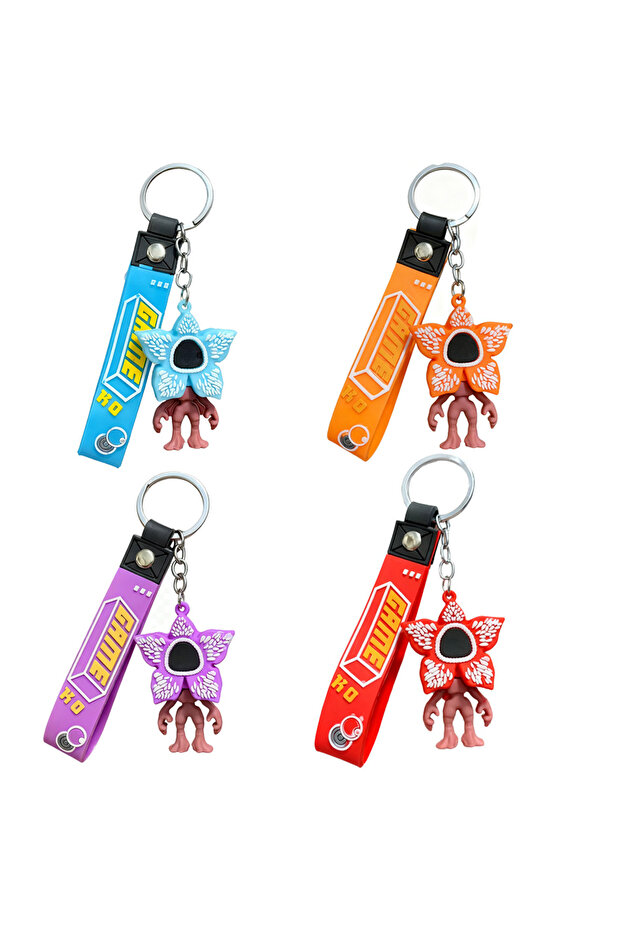 4PCS-OPP Stranger Keychains Backpack Decorations Party Gifts Back to School Season Friends Accessory
