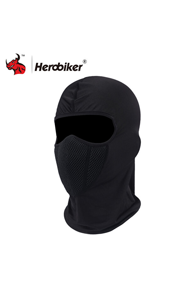 MTT-17266T 01 Black New Motorcycle Face Mask Off-road Motorcycle Hood Bicycle Breathable Windproof D