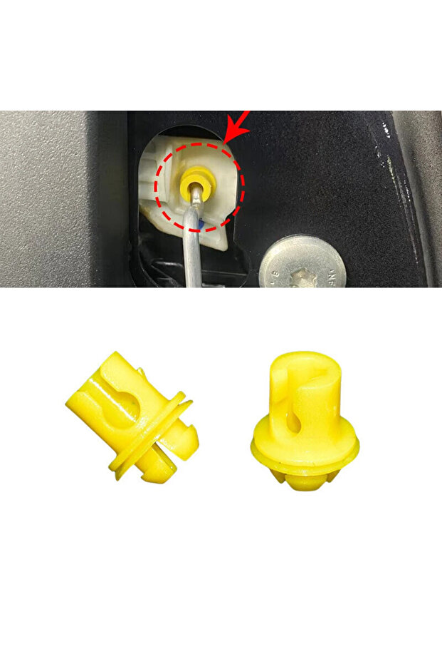 A 2pcs Yellow Plastic Car Interior Door Clips Door-Lock Mechanism #51217404345 For BMW 3 Series E21.