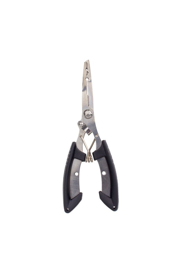 black Curved Mouthed Fishing Pliers, Stainless Steel Powerful Horse Fish Line Scissors, Multifunctio