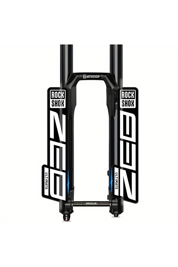 ملصقات شوكة RockShox ZEB ULTIMATE بيضاء اللون، مقاومة للخدش، ملصقات واقية أنيقة للدراجات الجبلية