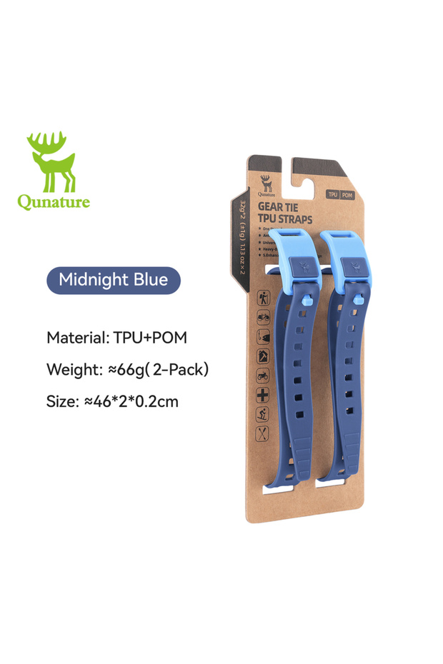 39003802 حزام تثبيت مرن من مادة TPU من Qunature، متعدد الوظائف، للاستخدام الخارجي، قابل للالتفاف 360 درجة