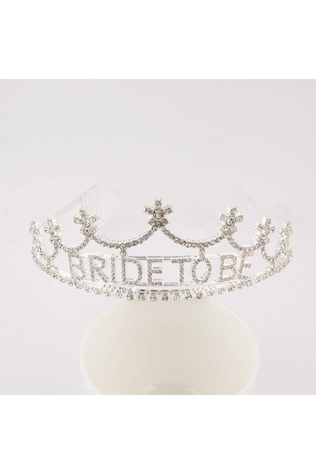 Silver Rose Gold Rhinestone Bride To Be Headband Tiara Crown Wedding Party Bridal Shower Hen Bachelo