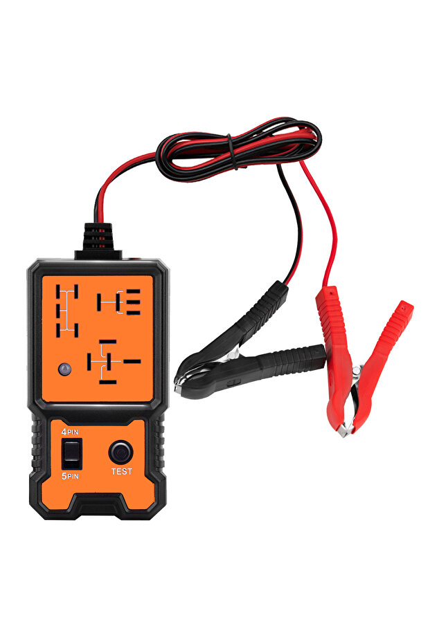 black 12V Automatic Relay Tester - Suitable for 4-Pin and 5-Pin Relays - Easy Diagnosis with Battery