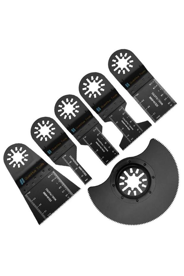 Black 5PCS Carbide Tooth Oscillating Saw Blade Professional Cutting For Metal, Steel Nails & Screws
