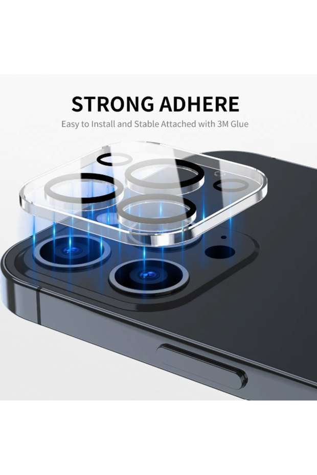 Apple iPhone 15 Pro - Premium Camera Lens Protector - Black - 3