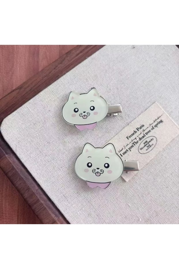 pink 2pcs/set Anime The Summer Hikaru Died Cosplay Headwear Kawaii Little Cat Hairclip Hairpin Hair
